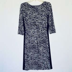 Lauren Ralph Lauren RLR Dress Animal Print Jersey Sheath Bodycon Vintage Size 10